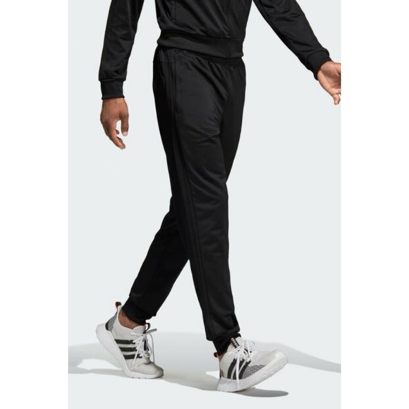 SOLD Adidas Men's 3 Stripes Track Suit 2pc Set Size Medium Black/Black - Picture 9 of 16